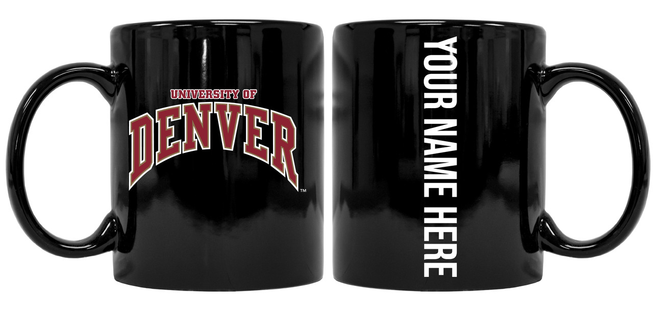 Collegiate Custom Personalized University of Denver Pioneers 8 oz Ceramic Mug with Your Name