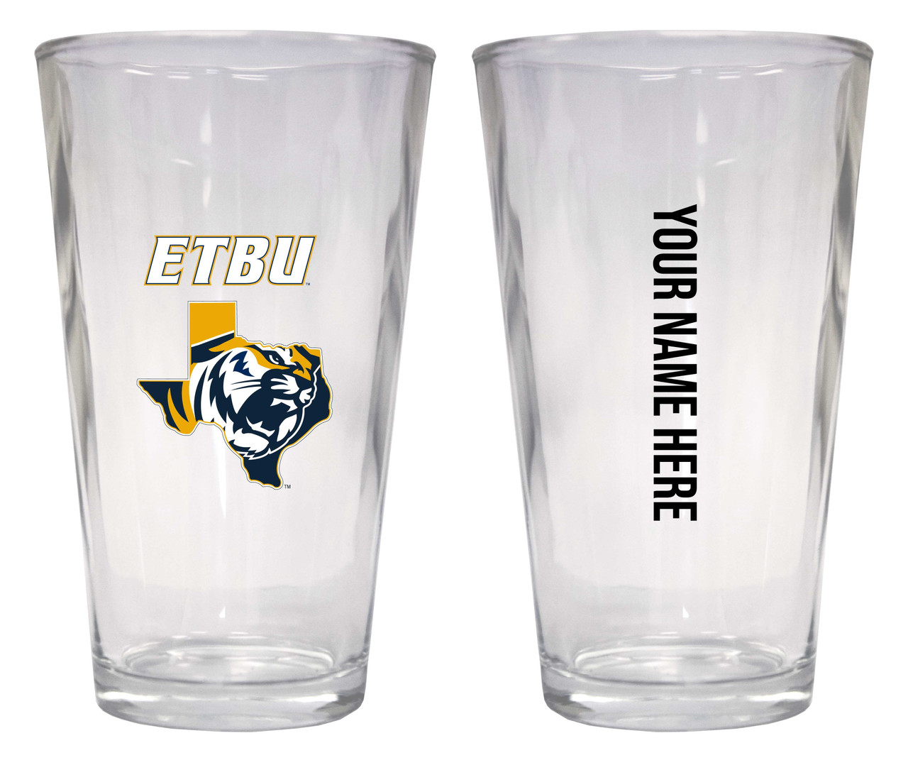 Personalized Customizable East Texas Baptist University Pint Glass Custom Name