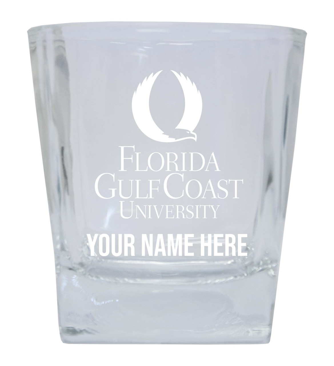 Florida Gulf Coast Eagles Custom College Etched Alumni 5oz Shooter Glass Tumbler 2 Pack