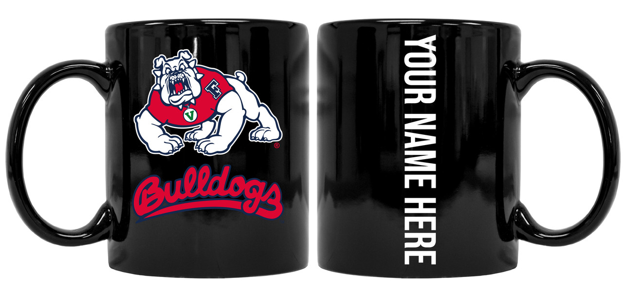 Collegiate Custom Personalized Fresno State Bulldogs 8 oz Ceramic Mug with Your Name