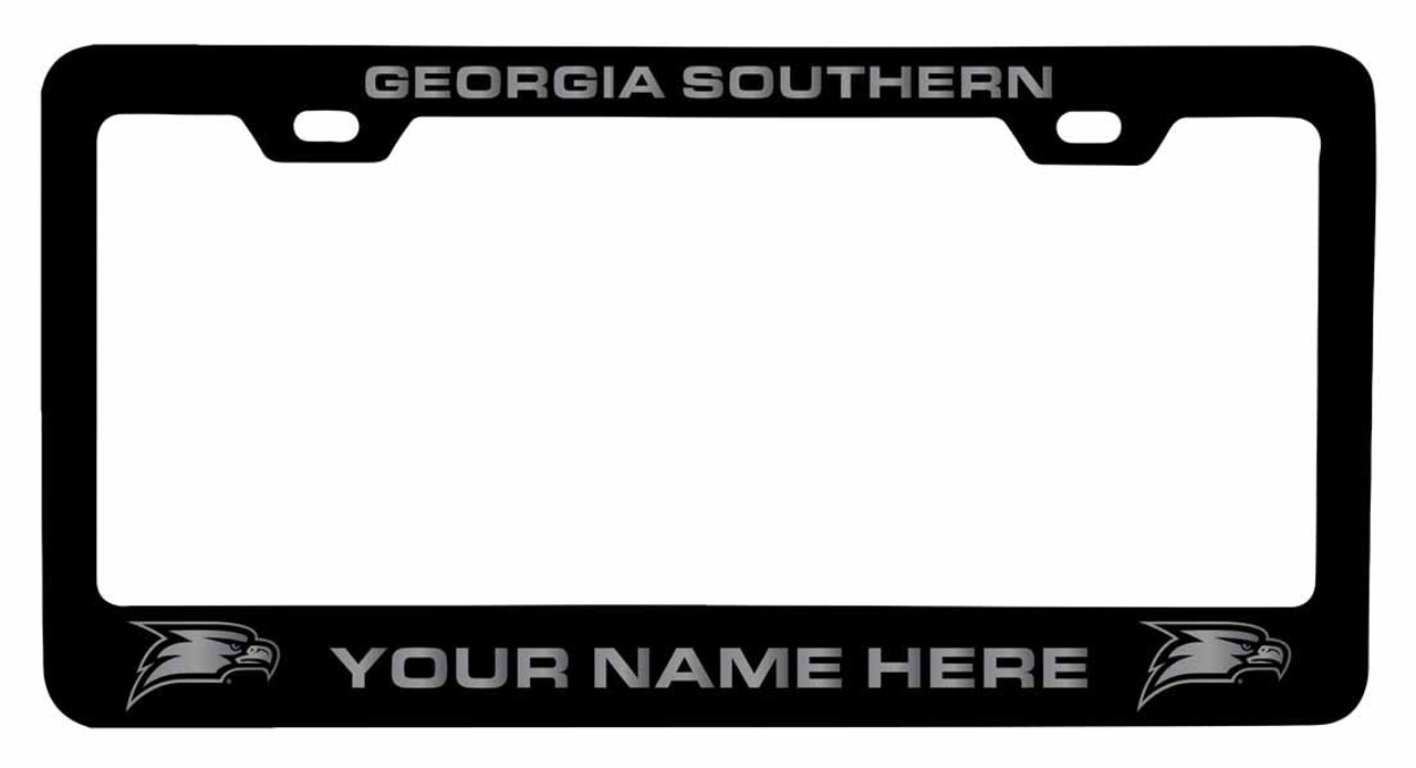 Collegiate Custom Georgia Southern Eagles Metal License Plate Frame with Engraved Name