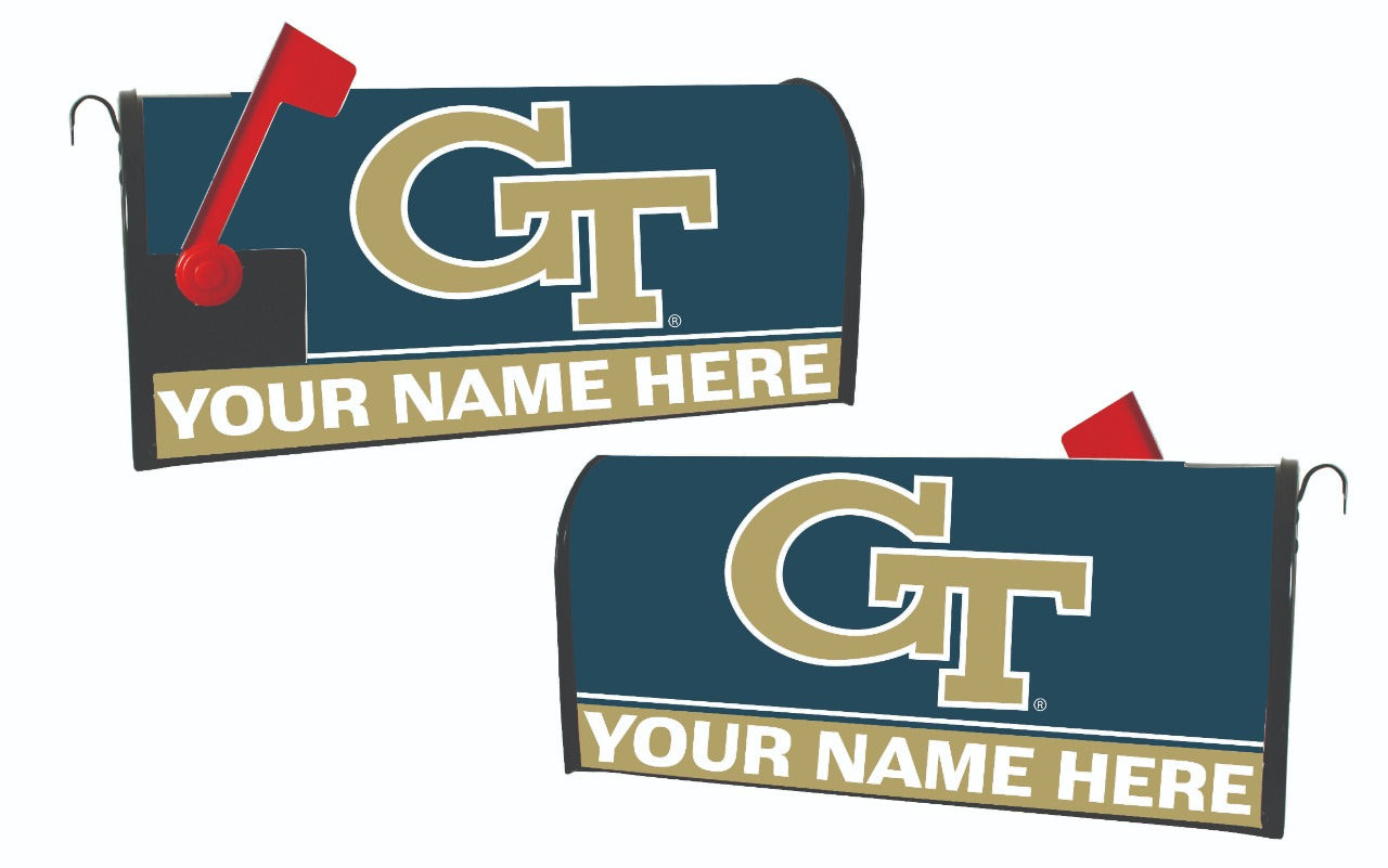 Personalized Customizable Georgia Tech Yellow Jackets Mailbox Cover Design Custom Name