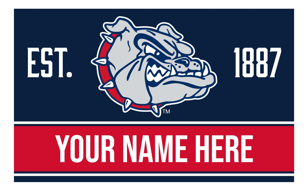 Personalized Customizable Gonzaga Bulldogs Wood Sign with Frame Custom Name