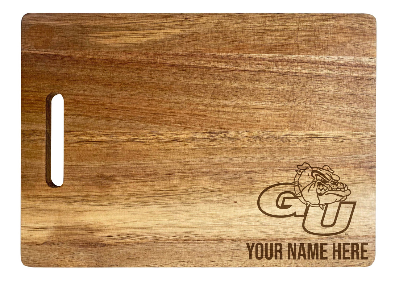 Gonzaga Bulldogs Custom Engraved Wooden Cutting Board 10" x 14" Acacia Wood