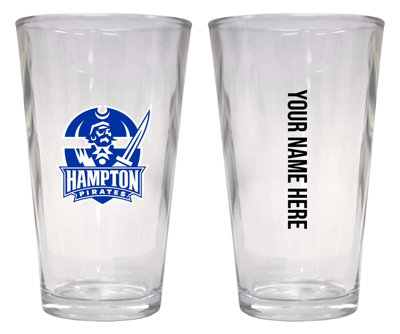 Personalized Customizable Hampton University Pint Glass Custom Name