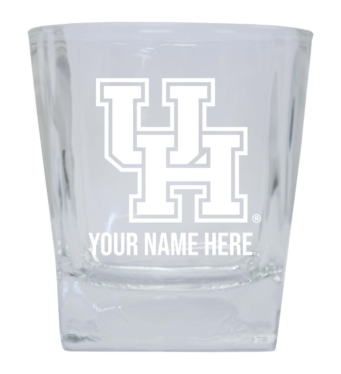 University of Houston Custom College Etched Alumni 8oz Glass Tumbler