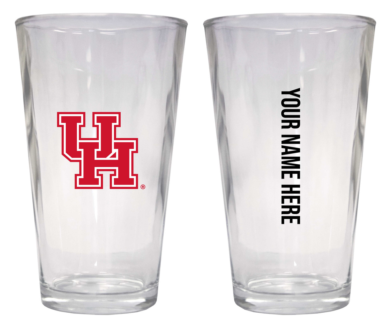 Personalized Customizable University of Houston Pint Glass Custom Name