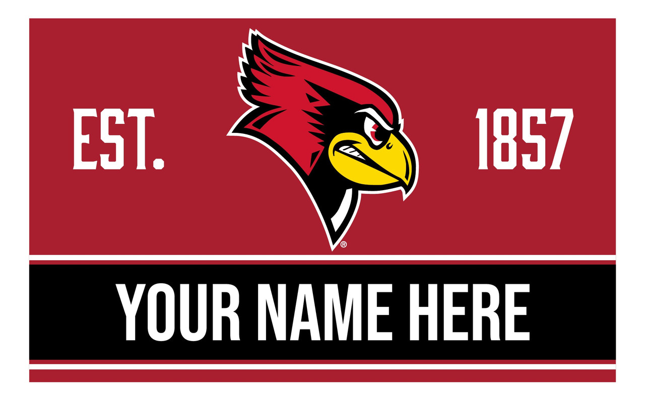 Personalized Customizable Illinois State Redbirds Wood Sign with Frame Custom Name