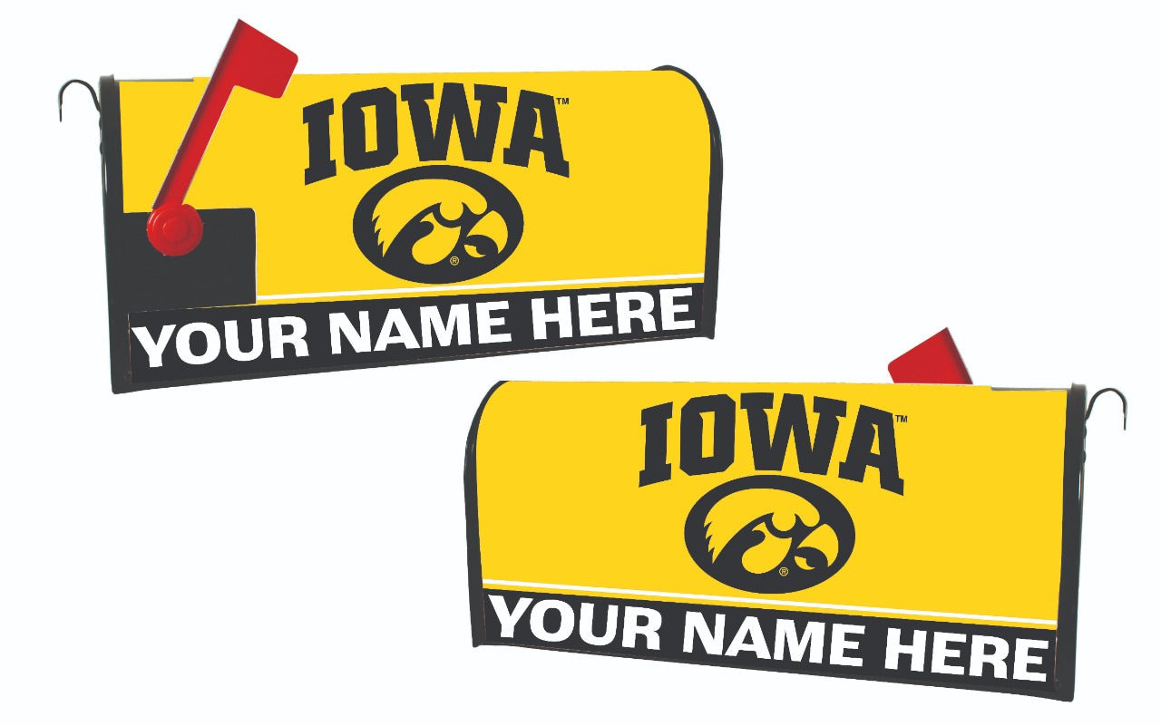 Personalized Customizable Iowa Hawkeyes Mailbox Cover Design Custom Name