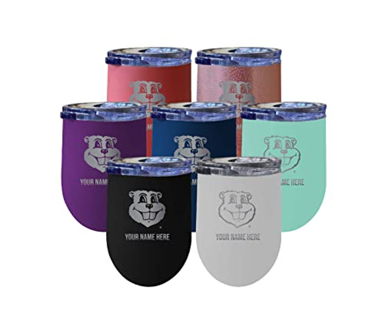 Collegiate Custom Personalized Minnesota Gophers 12 oz Etched Insulated Wine Stainless Steel Tumbler with Engraved Name