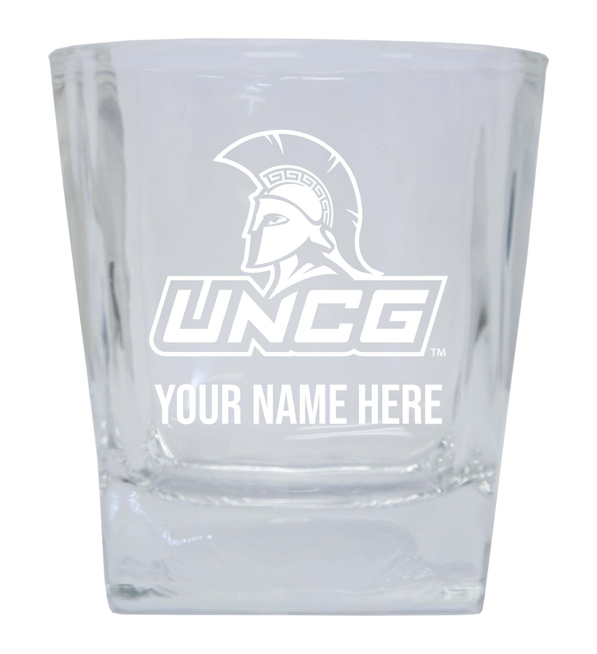 North Carolina Greensboro Spartans Custom College Etched Alumni 5oz Shooter Glass Tumbler 2 Pack