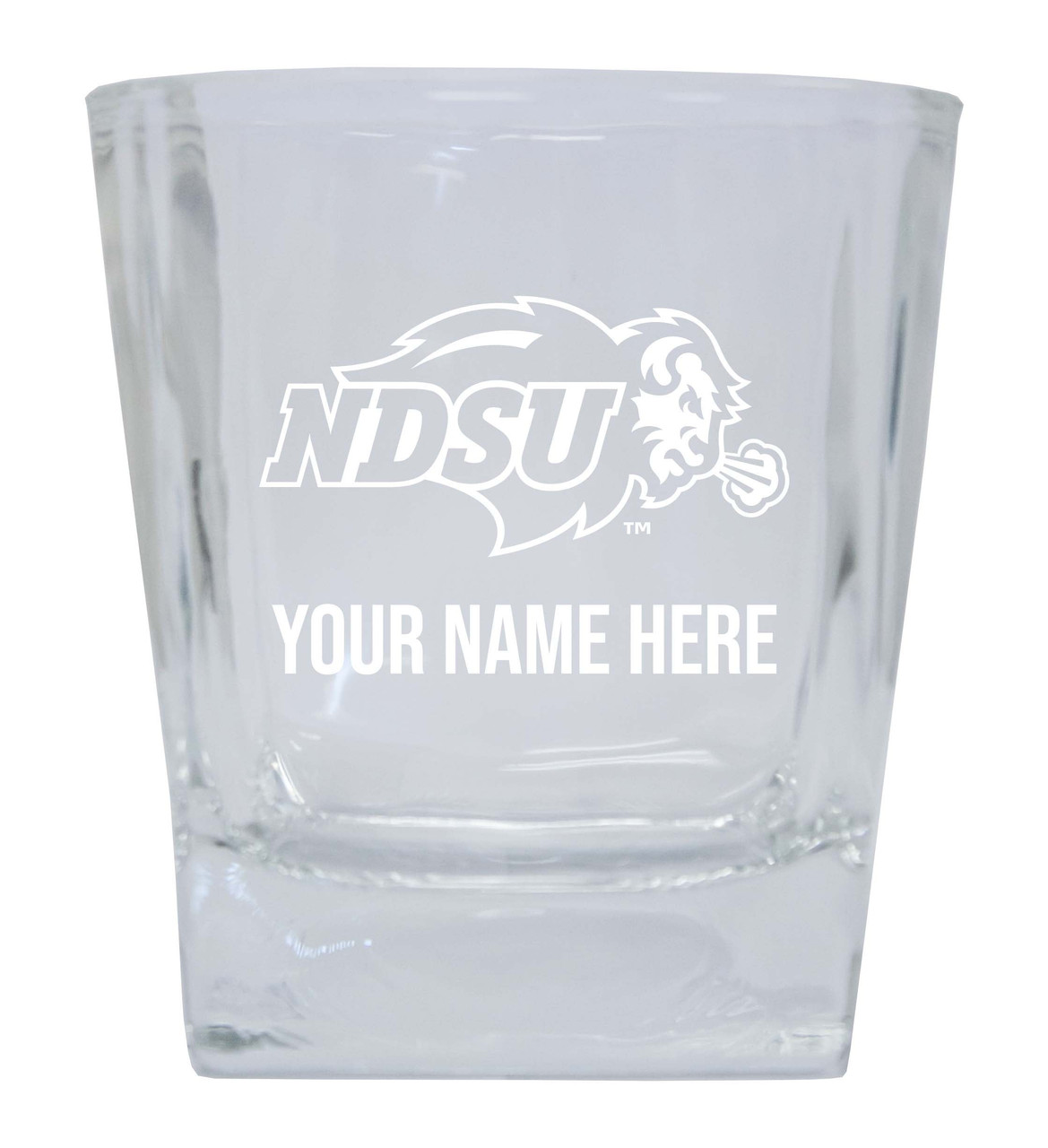 North Dakota State Bison Custom College Etched Alumni 5oz Shooter Glass Tumbler 2 Pack