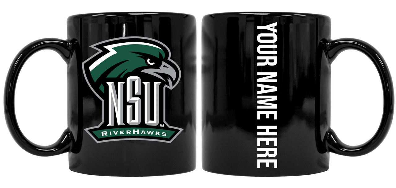 Collegiate Custom Personalized Northeastern State University Riverhawks 8 oz Ceramic Mug with Your Name