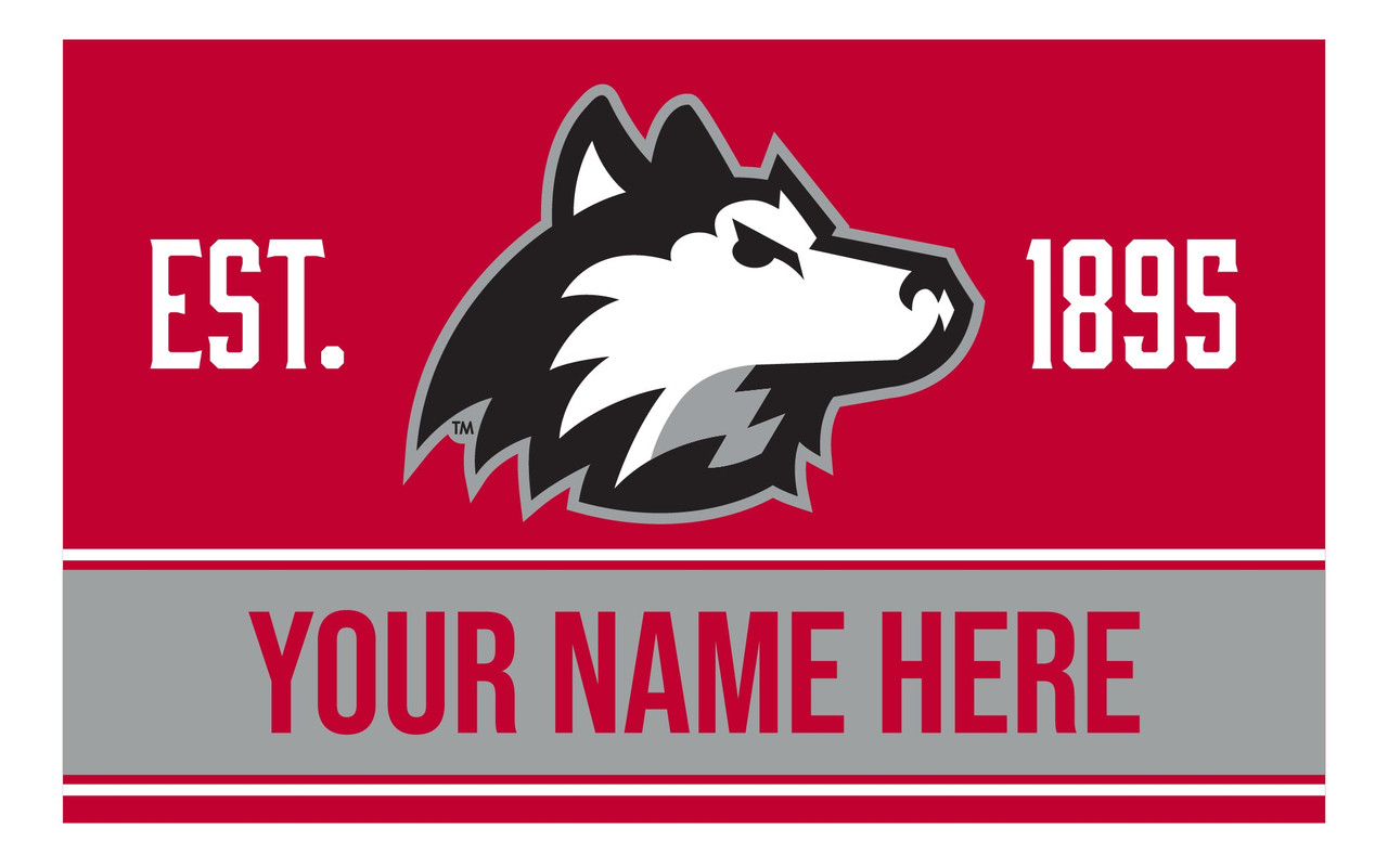 Personalized Customizable Northern Illinois Huskies Wood Sign with Frame Custom Name