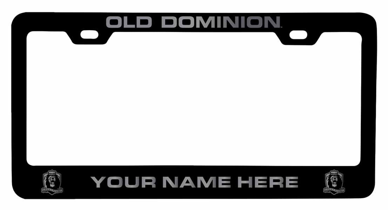 Collegiate Custom Old Dominion Monarchs Metal License Plate Frame with Engraved Name