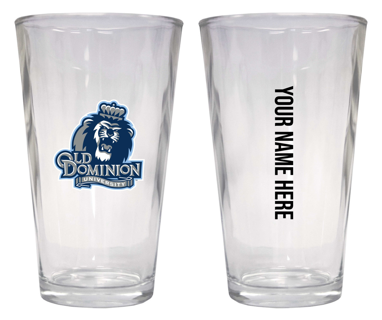Personalized Customizable Old Dominion Monarchs Pint Glass Custom Name