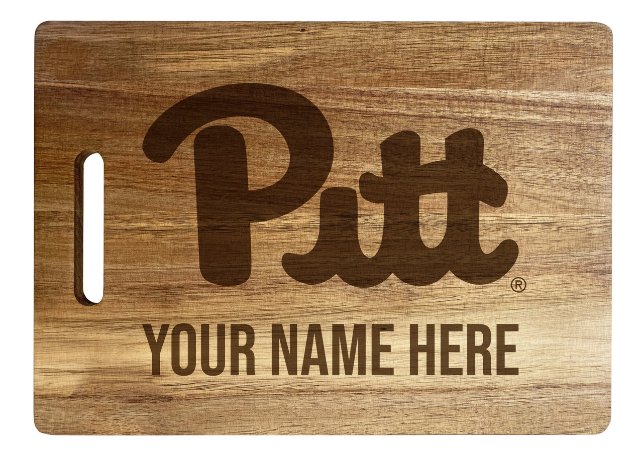 Pittsburgh Panthers Custom Engraved Wooden Cutting Board 10" x 14" Acacia Wood