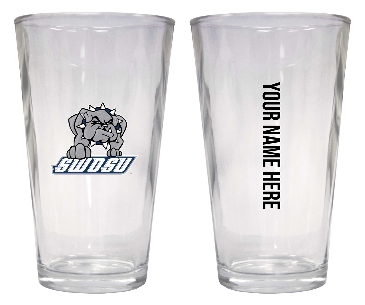 Personalized Customizable Southwestern Oklahoma State University Pint Glass Custom Name