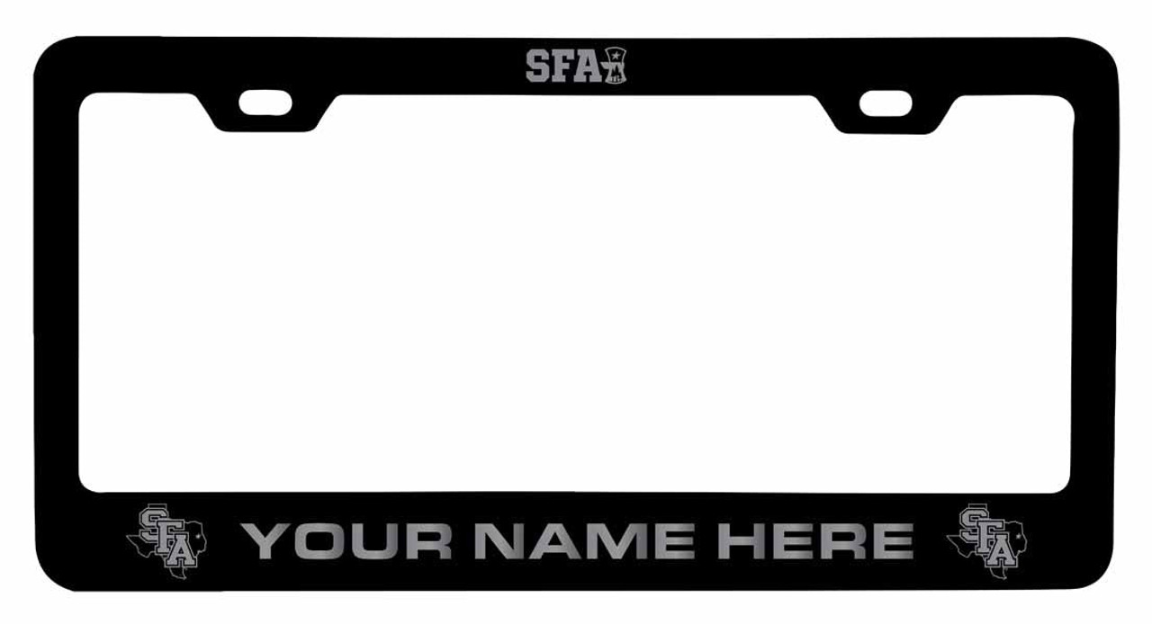 Collegiate Custom Stephen F. Austin State University Metal License Plate Frame with Engraved Name