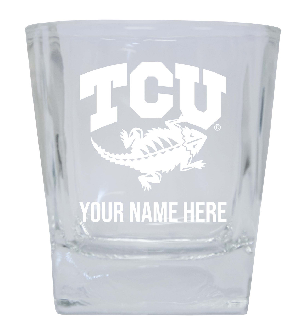 Texas Christian University Custom College Etched Alumni 8oz Glass Tumbler