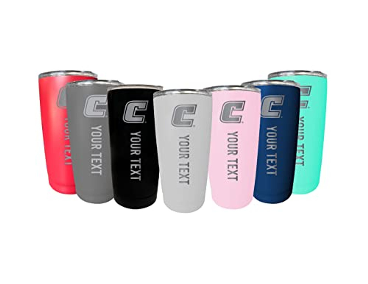 Collegiate Custom Personalized University of Tennessee at Chattanooga 16 oz Etched Insulated Stainless Steel Tumbler with Engraved Name Choice of Color
