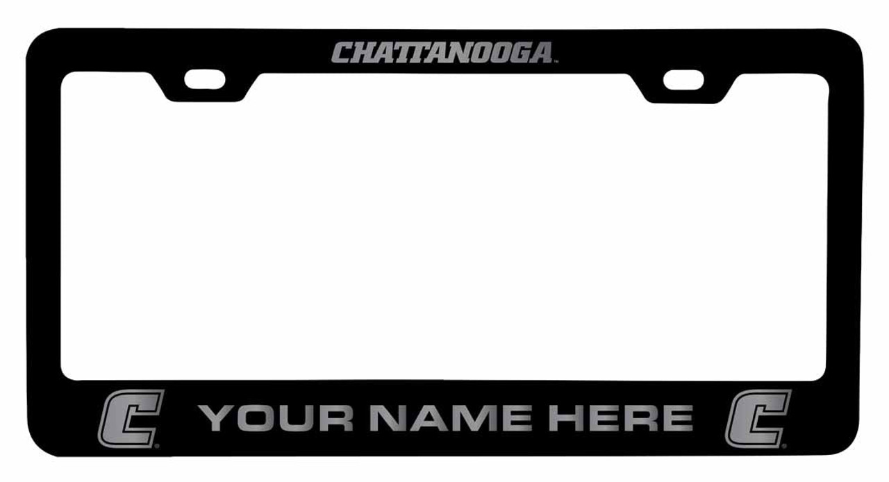 Collegiate Custom University of Tennessee at Chattanooga Metal License Plate Frame with Engraved Name