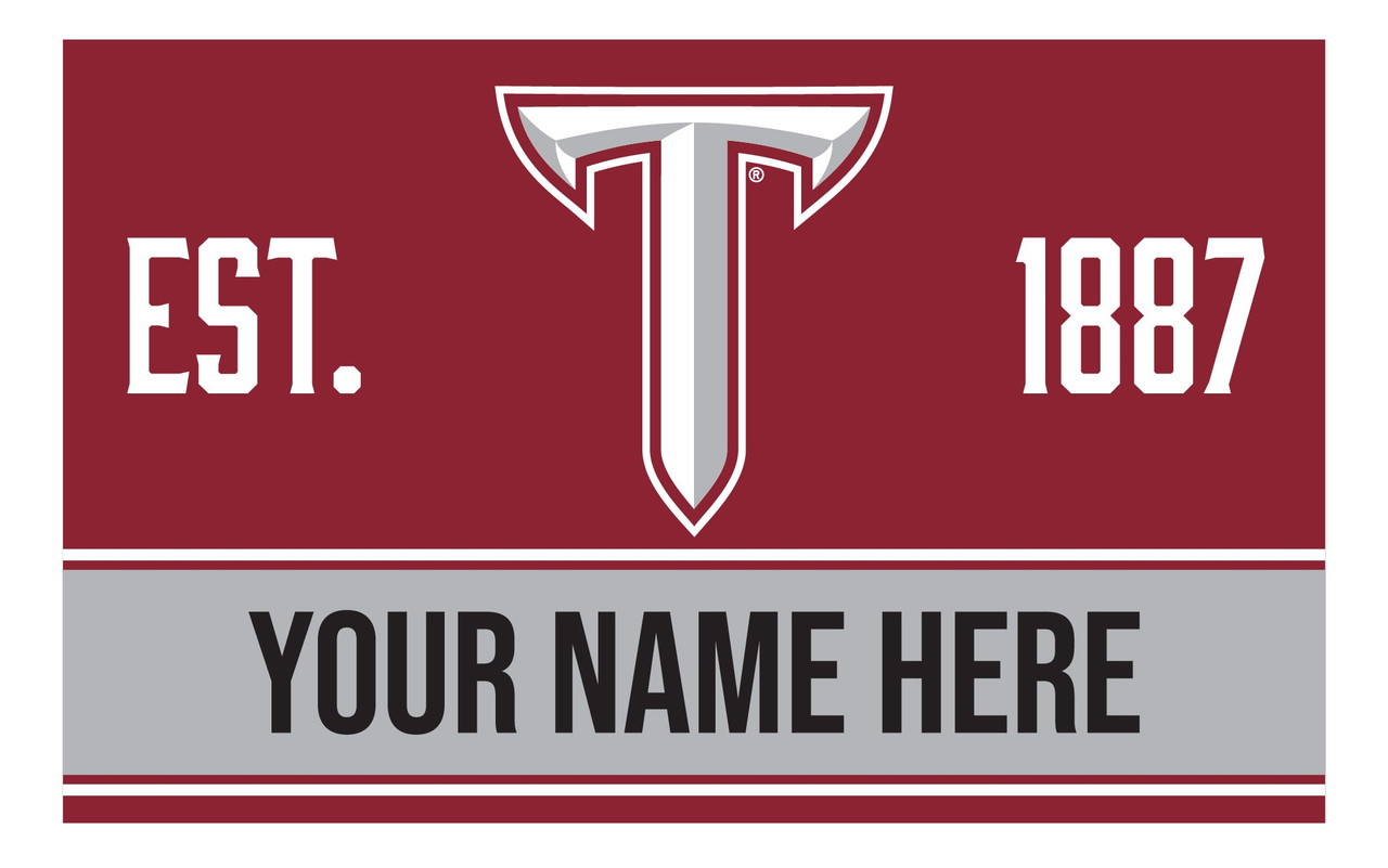 Personalized Customizable Troy University Wood Sign with Frame Custom Name