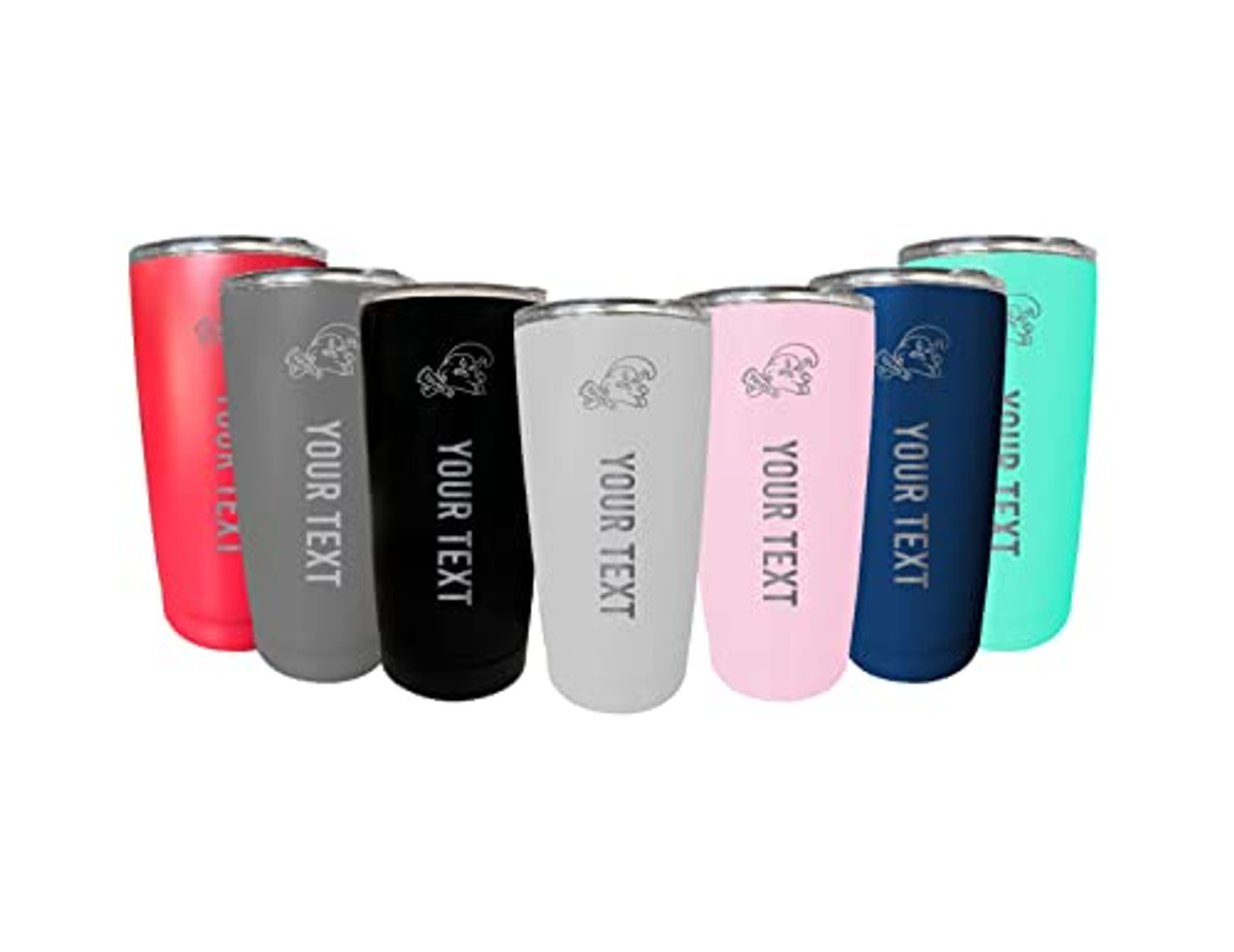 Collegiate Custom Personalized Tulane University Green Wave 16 oz Etched Insulated Stainless Steel Tumbler with Engraved Name Choice of Color