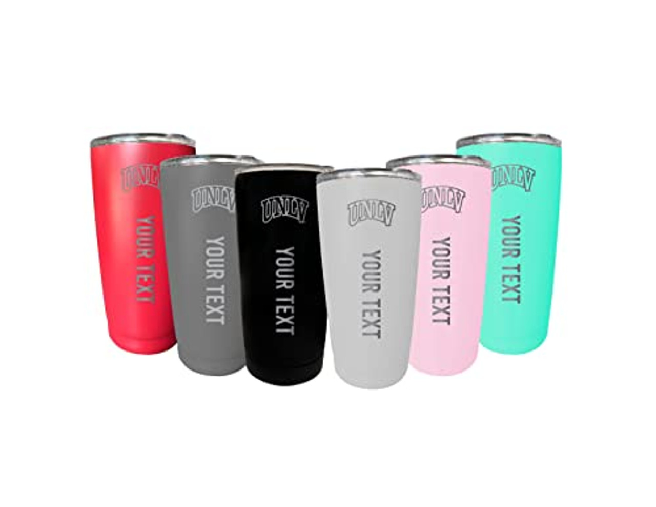 Collegiate Custom Personalized UNLV Rebels 16 oz Etched Insulated Stainless Steel Tumbler with Engraved Name Choice of Color