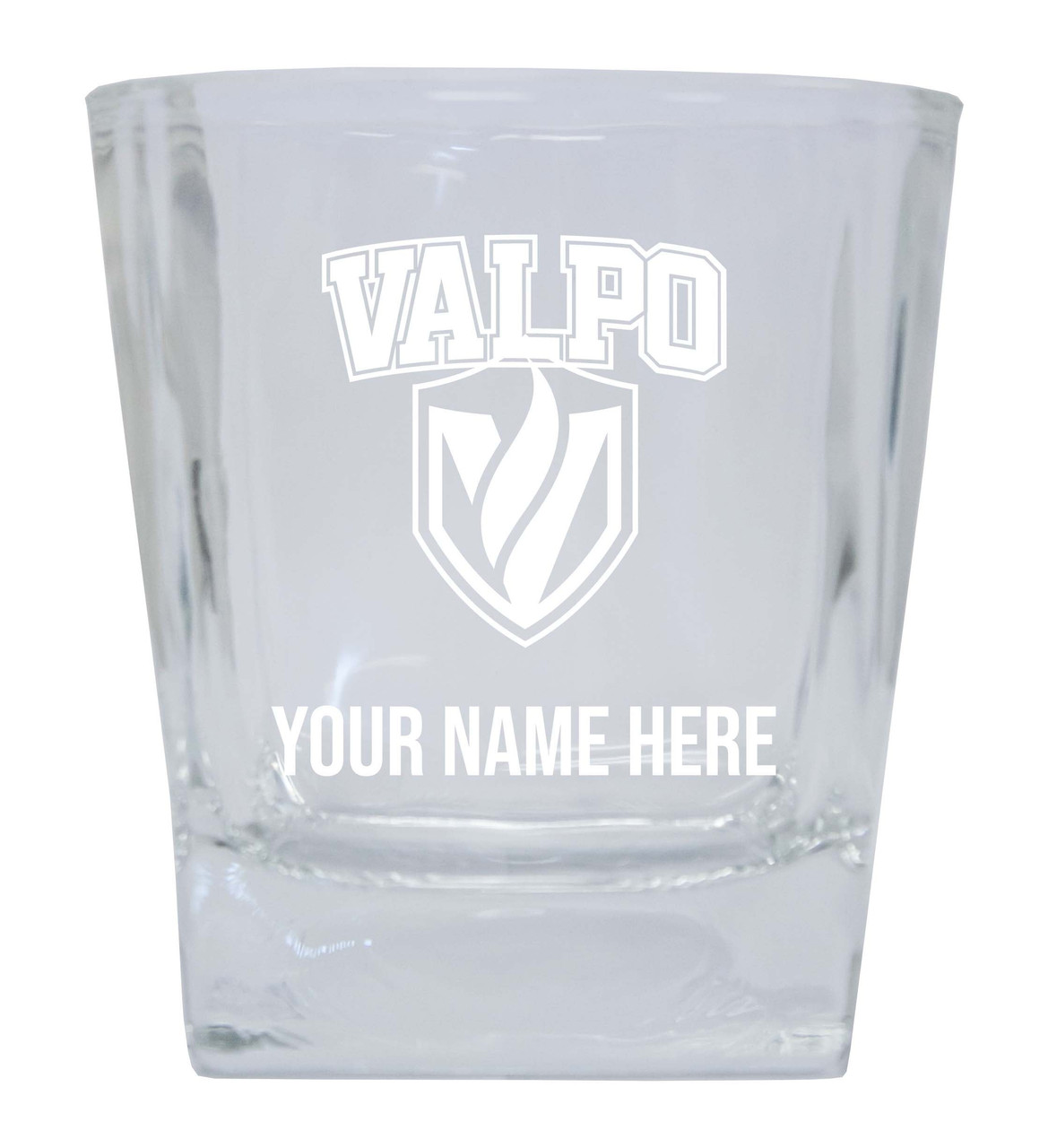 Valparaiso University Custom College Etched Alumni 8oz Glass Tumbler 2 Pack