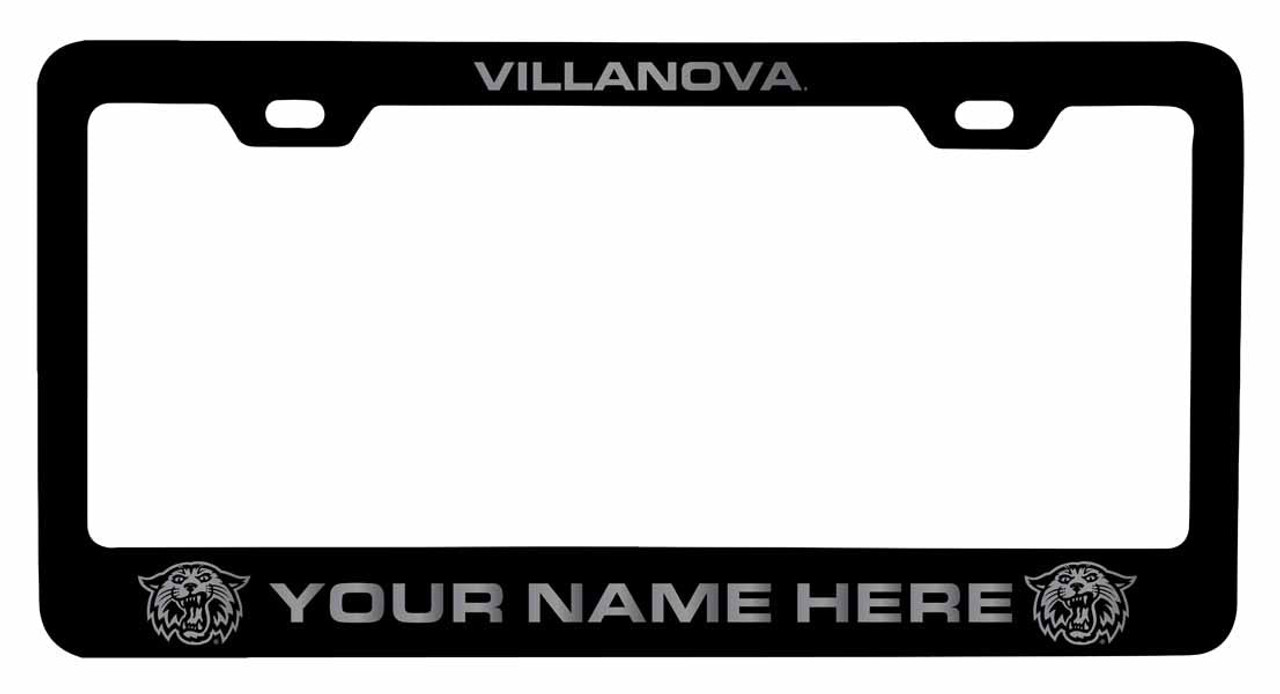 Collegiate Custom Villanova Wildcats Metal License Plate Frame with Engraved Name