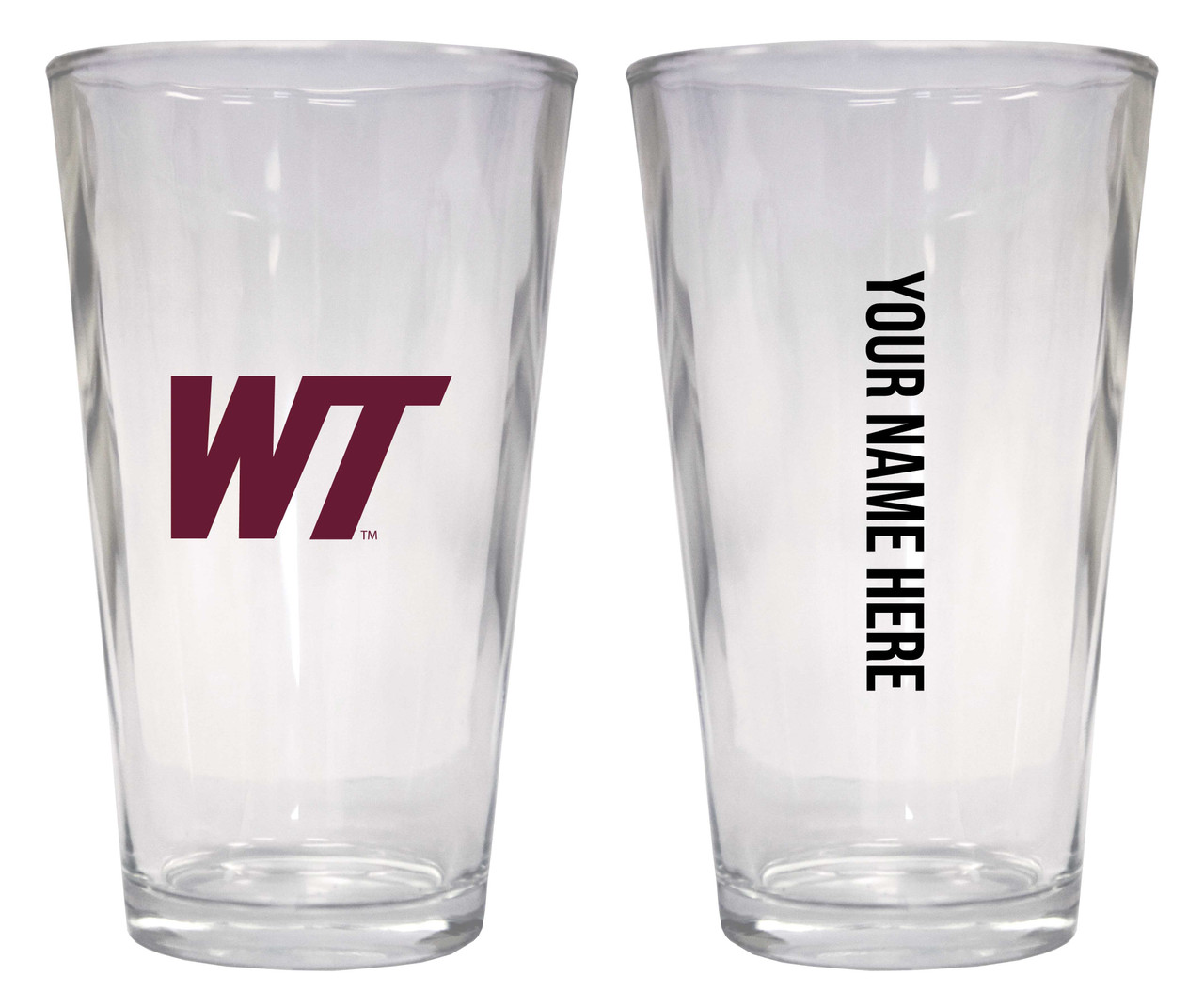 Personalized Customizable West Texas A&M Buffaloes Pint Glass Custom Name
