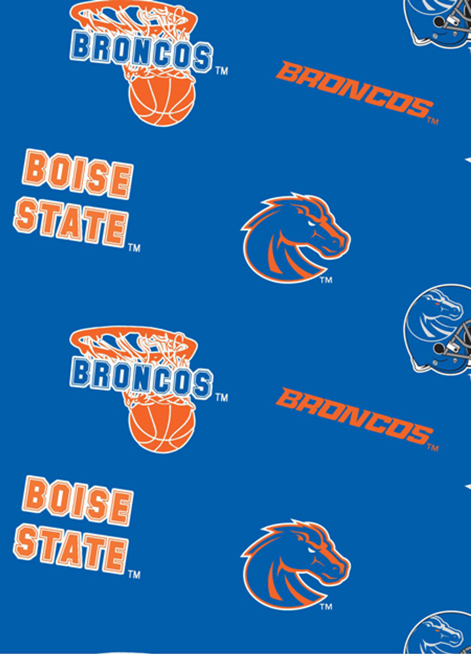 Boise State University Broncos All Over Fleece Fabric Remnants