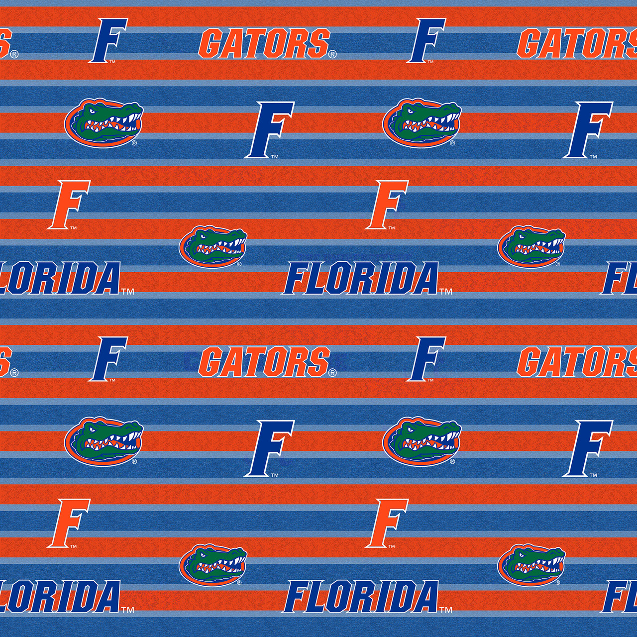 University of Florida Gators Polo Stripe Fleece Fabric Remnants