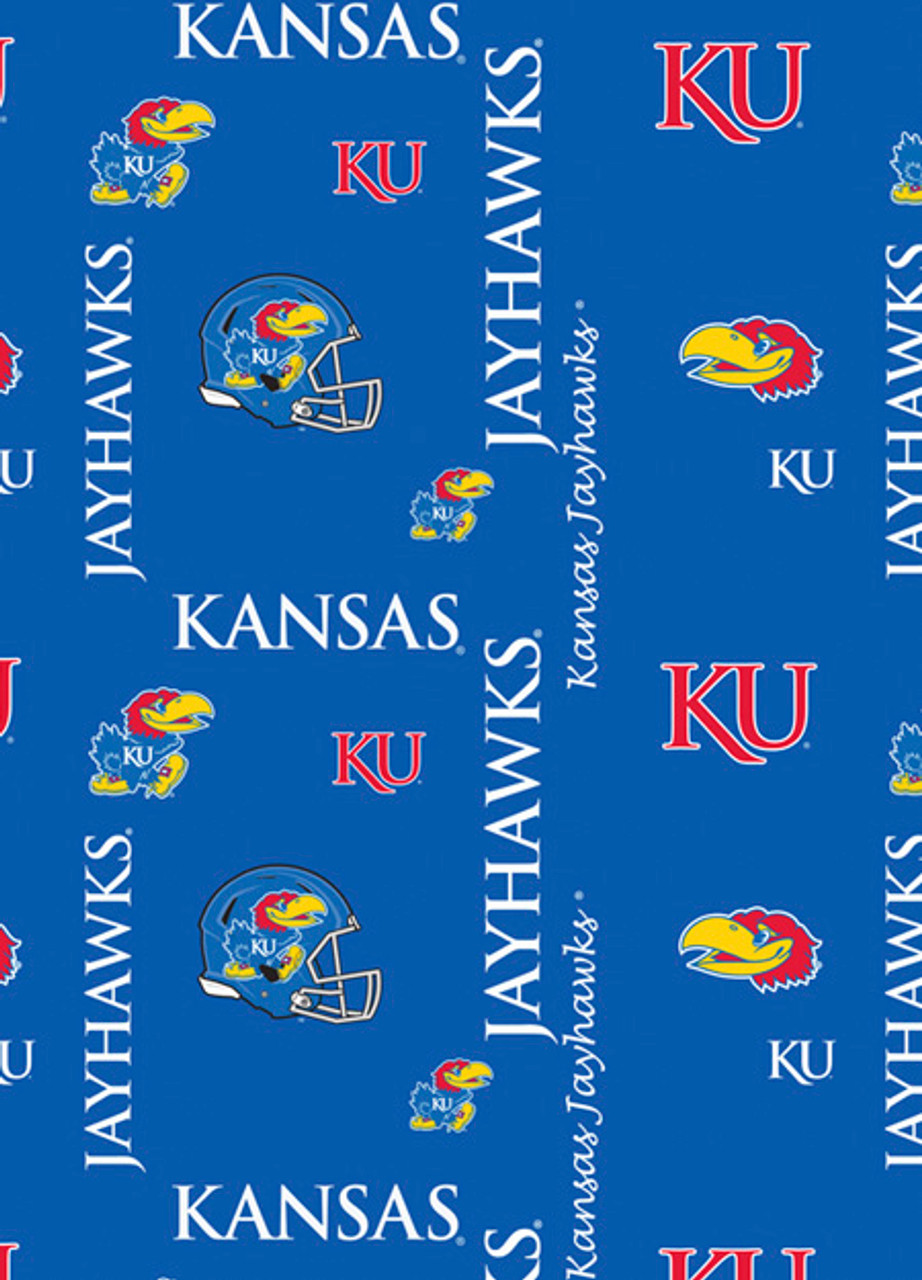 University of Kansas Jayhawks Digi Camo Fleece Fabric Remnants