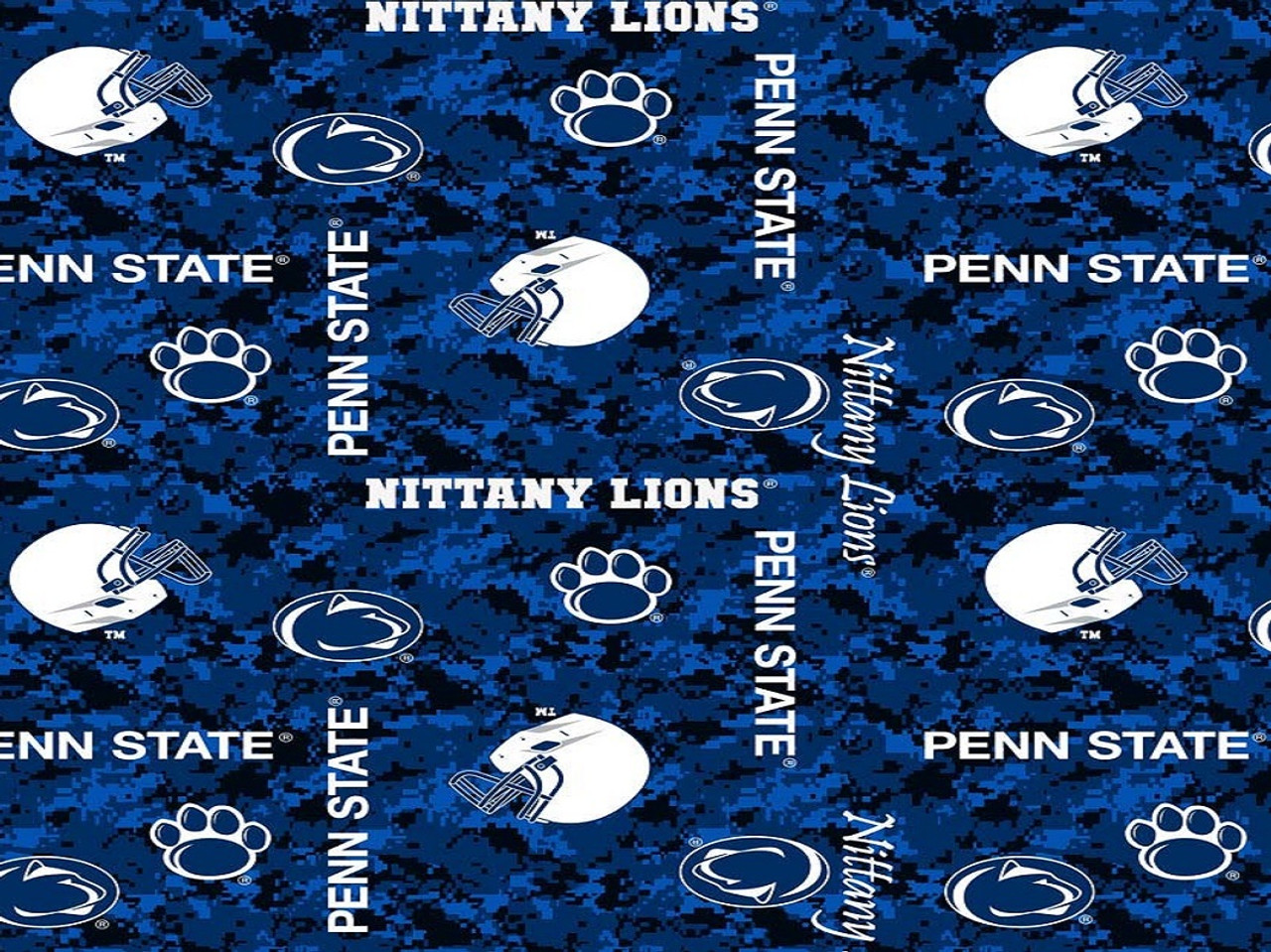 Penn State Nittany Lions Digi Camo Fleece Fabric Remnants