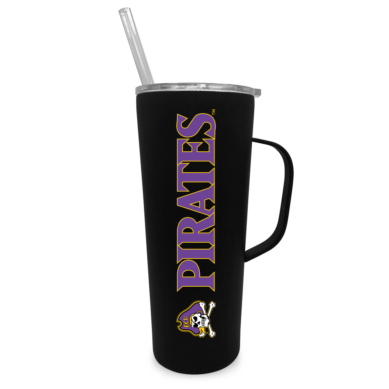East Carolina Pirates 20oz Stainless Steel Tumbler with Handle