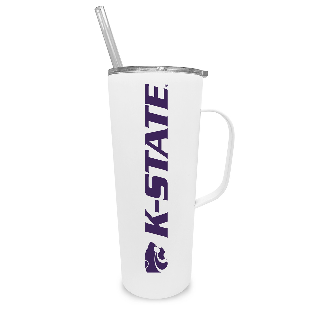 Kansas State Wildcats 20oz Stainless Steel Tumbler with Handle