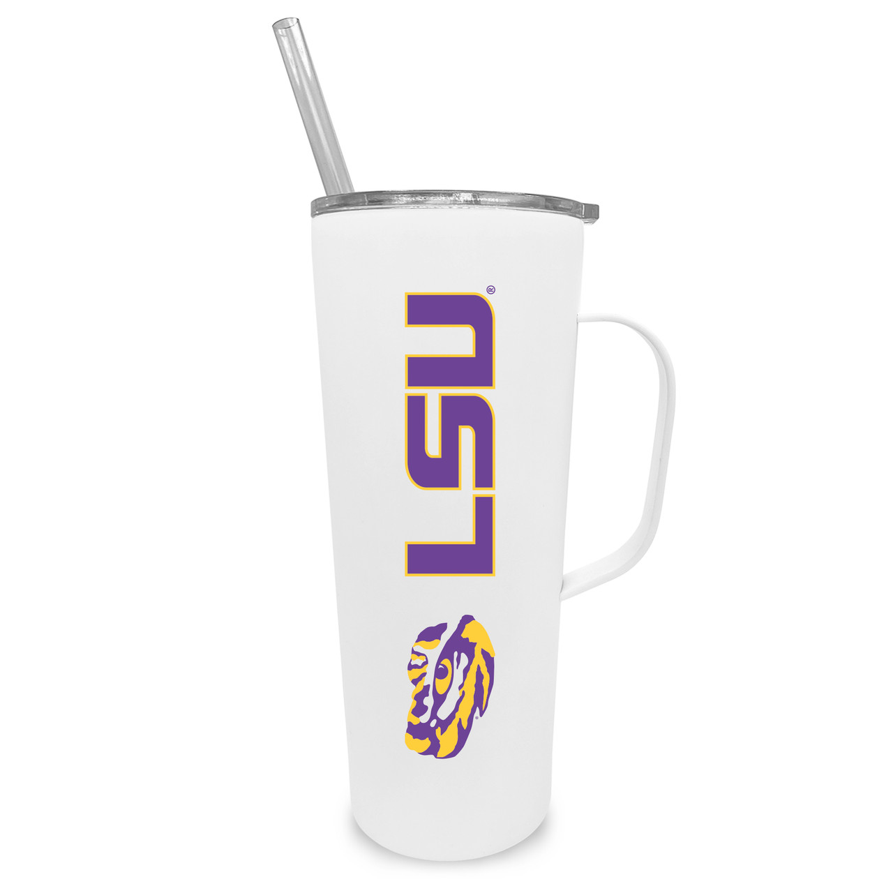 LSU Tigers 20oz Stainless Steel Tumbler with Handle