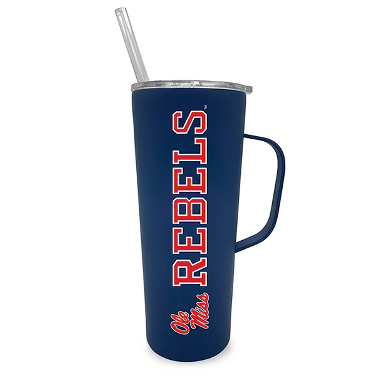 Mississippi Ole Miss Rebels 20oz Stainless Steel Tumbler with Handle