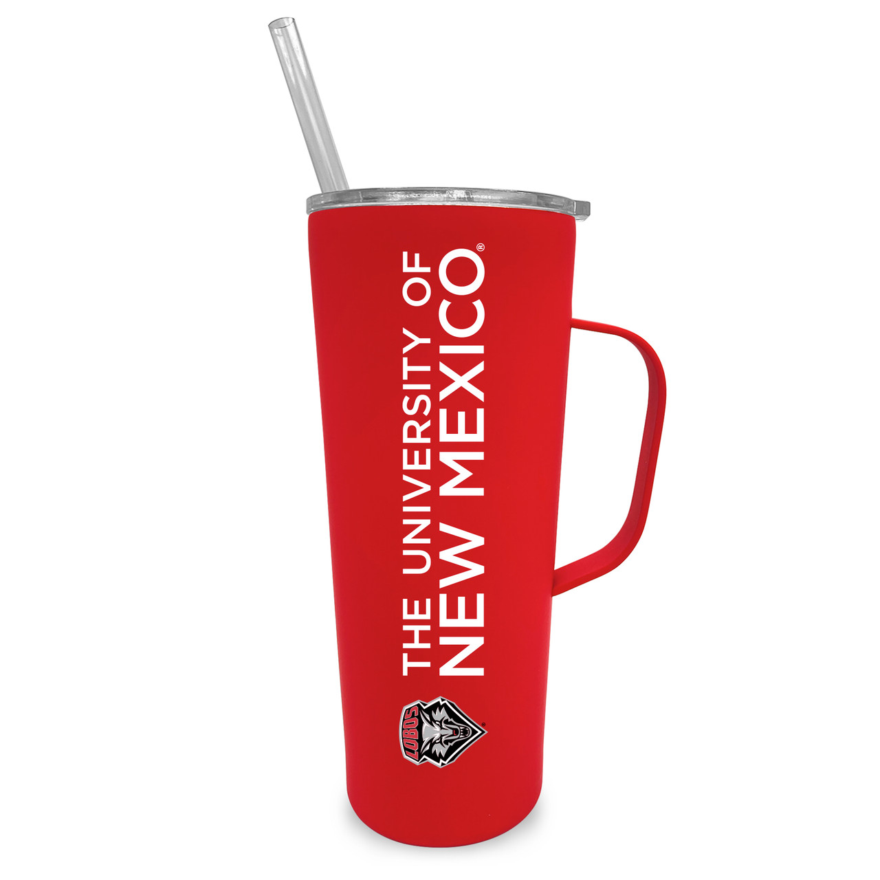 New Mexico Lobos 20oz Stainless Steel Tumbler with Handle