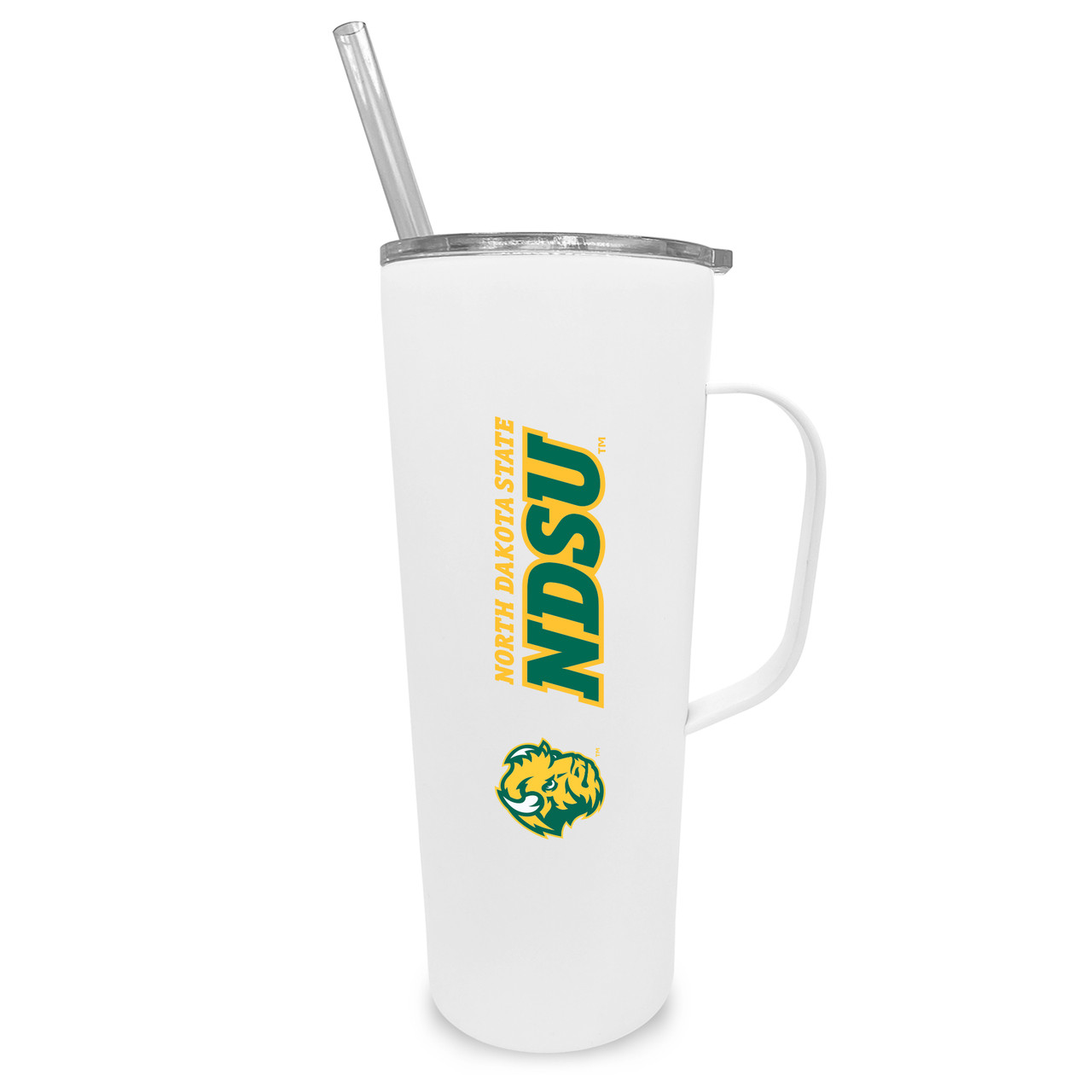 North Dakota State Bison 20oz Stainless Steel Tumbler with Handle