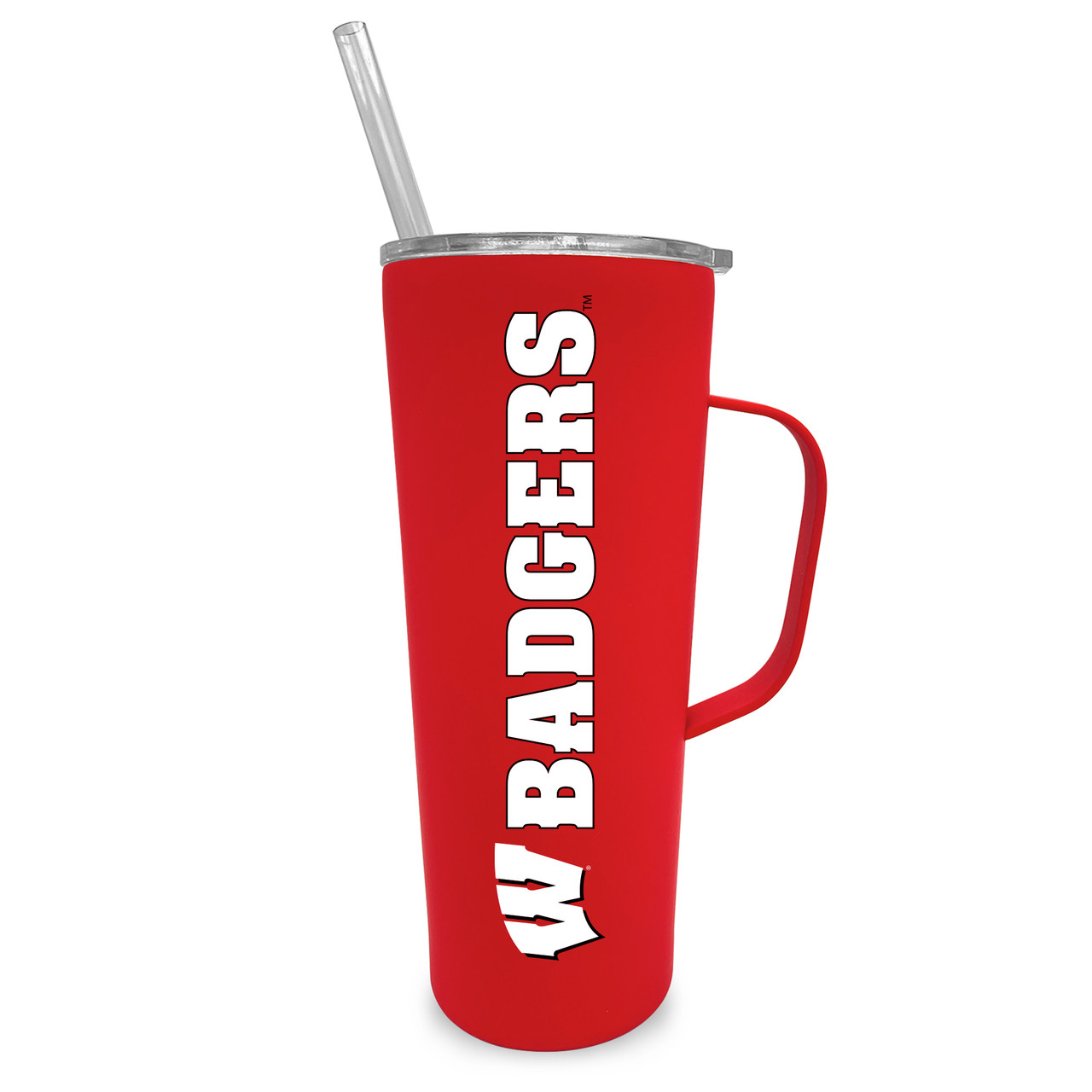 Wisconsin Badgers 20oz Stainless Steel Tumbler with Handle