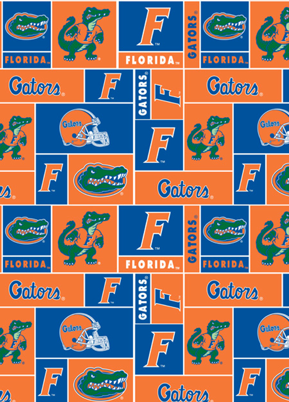 University of Florida Gators Geometric Fleece Fabric Remnants