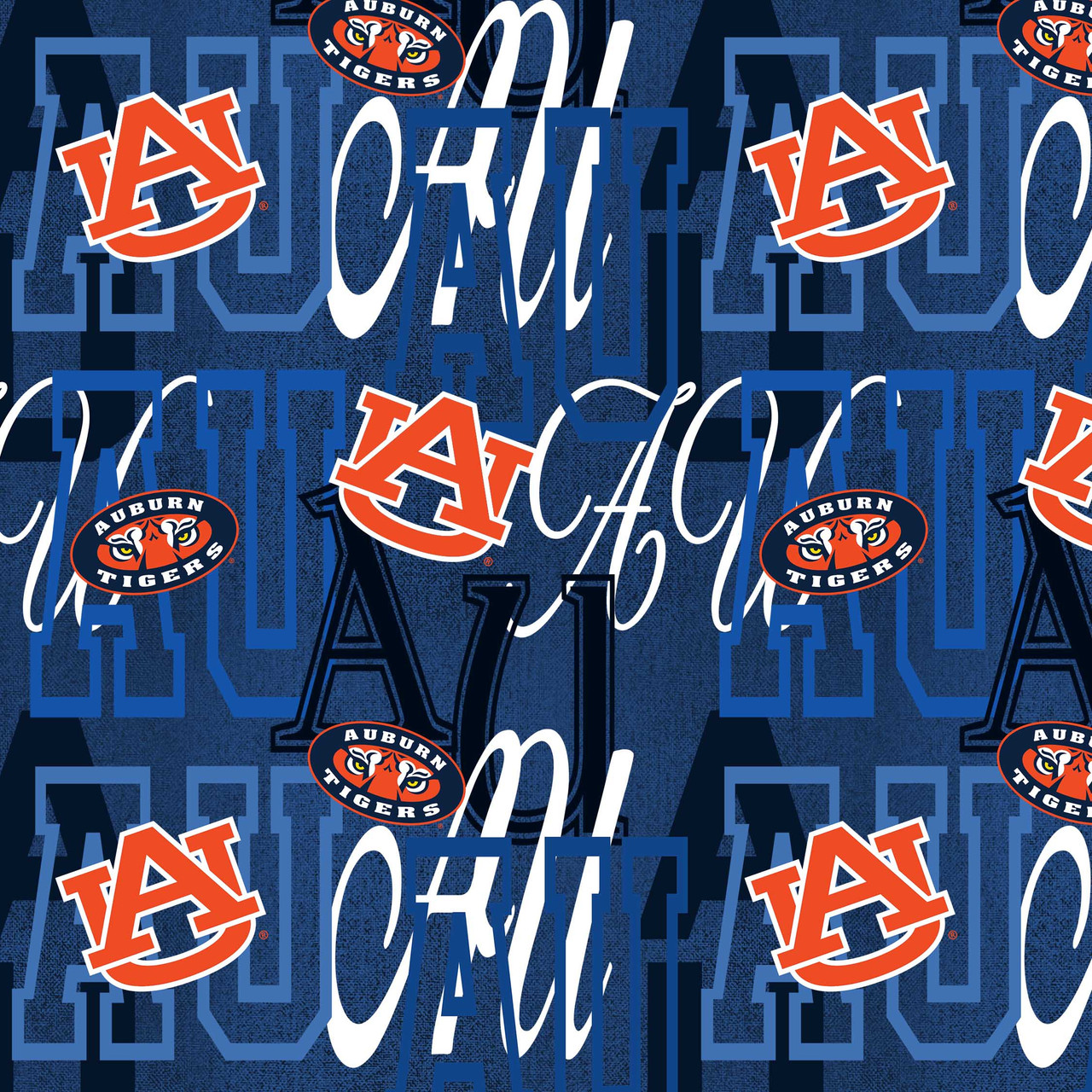 Official Licensed Auburn University Cotton Quilting Fabric-Auburn Tigers Letters Cotton Fabric Sold by the Yard Official Licensed Auburn University Cotton Quilting Fabric-Auburn Tigers Letters Cotton Fabric Sold by the Yard
