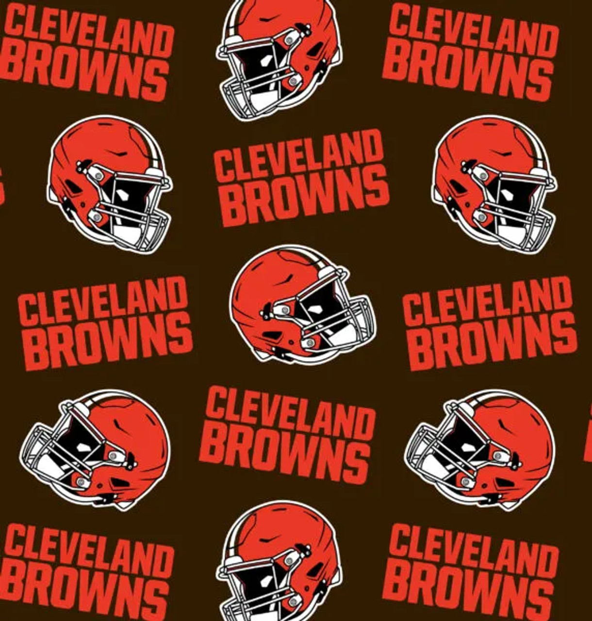 Cleveland Browns NFL Football Logo Fabric Traditions Polyester Fleece Fabric NFL-6736-D