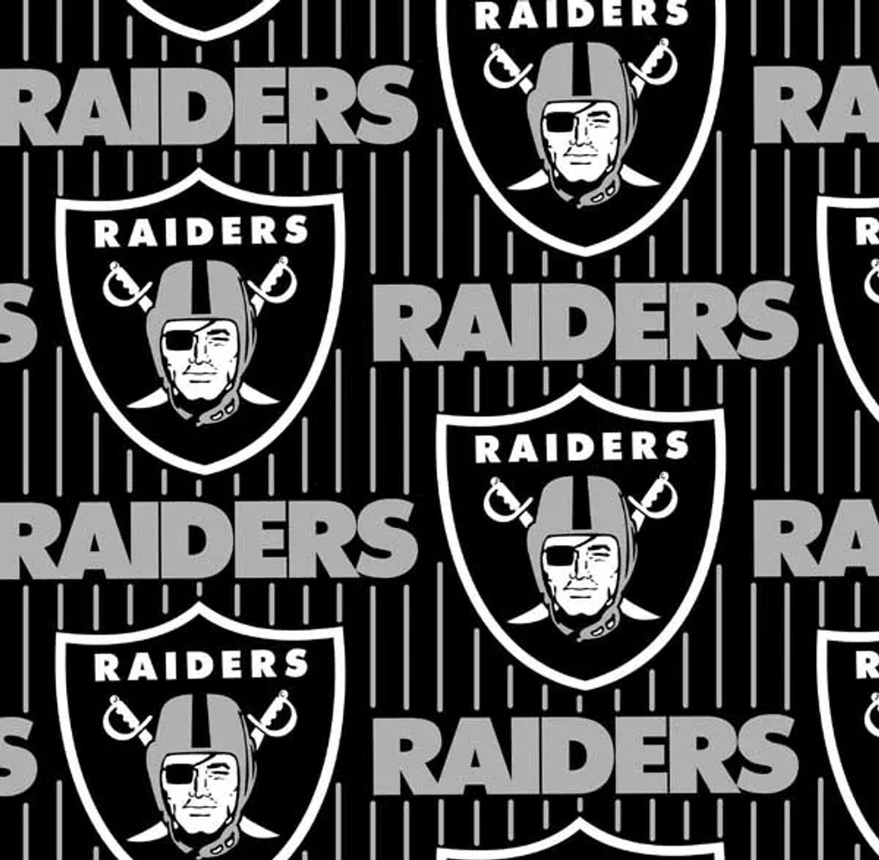 Las Vegas Raiders NFL Football Logo Fabric Traditions Polyester Fleece Fabric NFL-6243-D