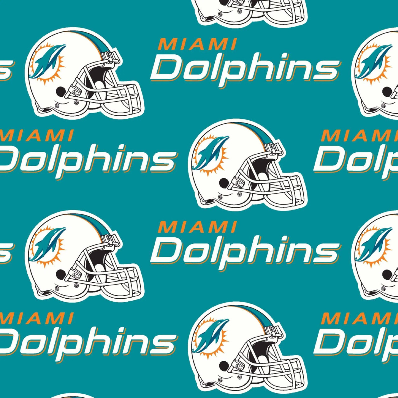 Miami Dolphins NFL Football Original 58" Fabric Traditions Cotton Fabric NFL-6459D Miami Dolphins NFL Football Original 58" Fabric Traditions Cotton Fabric NFL-6459D