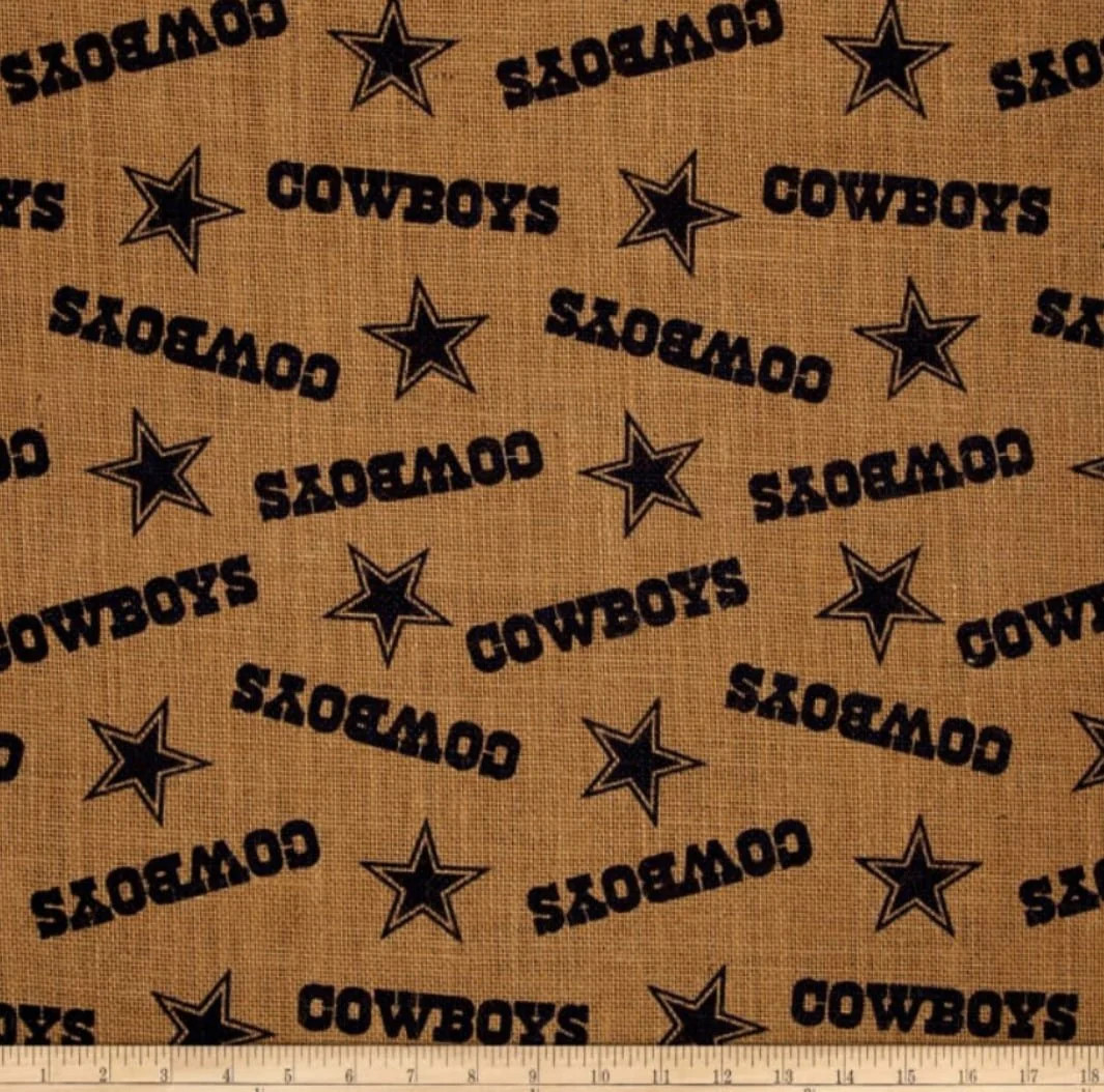 Dallas Cowboys NFL Football Burlap 47" Fabric Traditions Jute Fabric NFL-6494