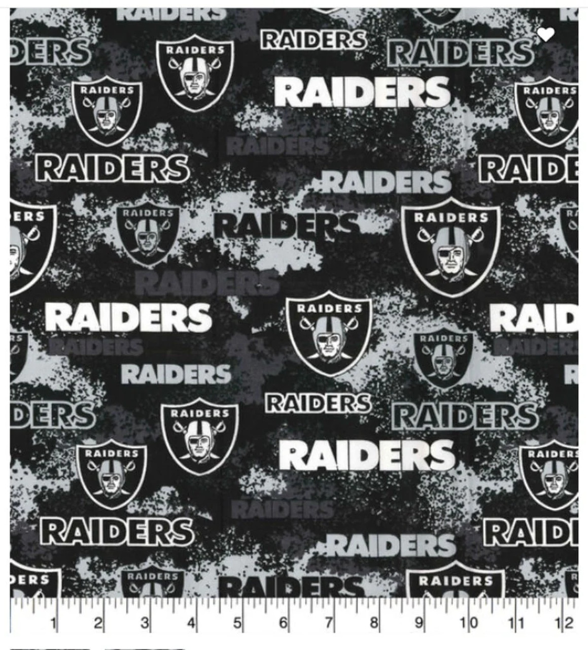 Las Vegas Raiders NFL Football Distressed Fabric Traditions Cotton Fabric NFL 70109D